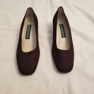 Naturalizer Brown Suede Heels Size 6M Made In Brazil S3771BN9B